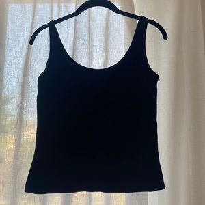 velvet black tank top